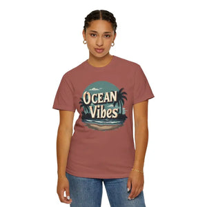 Ocean Vibes Unisex Garment-dyed T-shirt - Vibrant Summer Style - Dipaliz - T-shirts