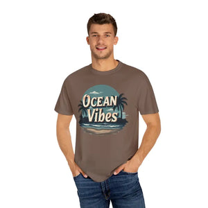 Ocean Vibes Unisex Garment-dyed T-shirt - Vibrant Summer Style - Dipaliz - T-shirts