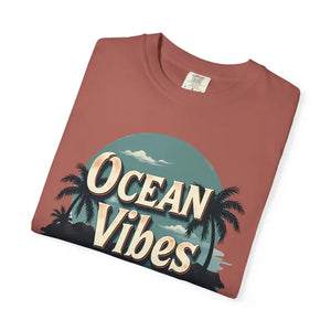 Ocean Vibes Unisex Garment-dyed T-shirt - Vibrant Summer Style - Dipaliz - T-shirts