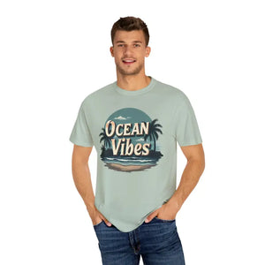 Ocean Vibes Unisex Garment-dyed T-shirt - Vibrant Summer Style - Dipaliz - T-shirts