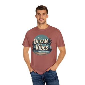 Vibrant Ocean Vibes Unisex Garment-dyed T-shirt - Dipaliz - T-shirts