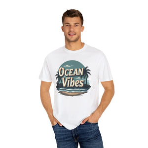 Vibrant Ocean Vibes Unisex Garment-dyed T-shirt - Dipaliz - T-shirts