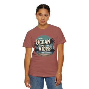 Vibrant Ocean Vibes Unisex Garment-dyed T-shirt - Dipaliz - T-shirts
