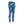 Ocean Waves Floral Leggings, Blue Mermaid Seashell All-over Print - s