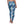 Ocean Waves Floral Leggings, Blue Mermaid Seashell All-over Print - s