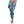 Ocean Waves Floral Leggings, Blue Mermaid Seashell All-over Print - s
