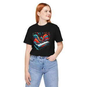 T-shirt - Ocean Waves Piano Unisex Jersey Tee - Artistic Comfort - Dipaliz