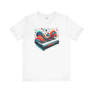 Artistic Ocean Waves Piano Unisex Jersey Tee - Dipaliz - T-shirts