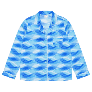 Ocean Waves Long Sleeve Pajama - Silky Comfort - Dipaliz - Pajamas