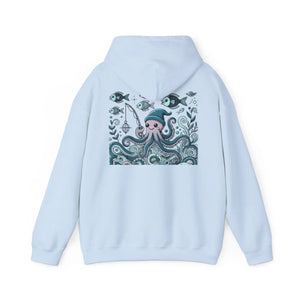 Cozy Whale Art Hoodie - Oceanic Beach Vibes - Dipaliz - Hoodies