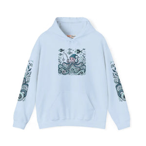 Cozy Whale Art Hoodie - Oceanic Beach Vibes - Dipaliz - Hoodies