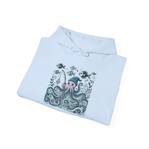 Cozy Whale Art Hoodie - Oceanic Beach Vibes - Dipaliz - Hoodies