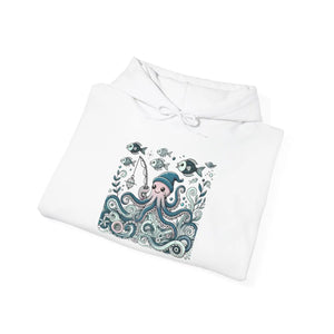 Cozy Whale Art Hoodie - Oceanic Beach Vibes - Dipaliz - Hoodies
