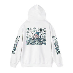 Cozy Whale Art Hoodie - Oceanic Beach Vibes - Dipaliz - Hoodies
