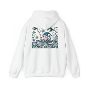 Cozy Whale Art Hoodie - Oceanic Beach Vibes - Dipaliz - Hoodies