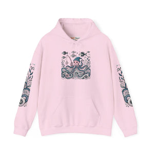 Cozy Whale Art Hoodie - Oceanic Beach Vibes - Dipaliz - Hoodies