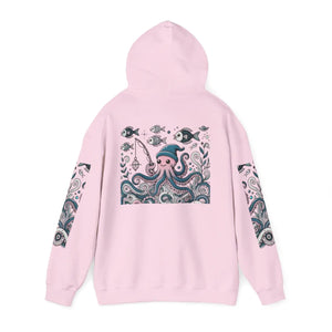 Cozy Whale Art Hoodie - Oceanic Beach Vibes - Dipaliz - Hoodies