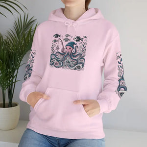 Oceanic Adventure Hoodie - Beach Vibes Whale Art Comfort - Dipaliz - Hoodies