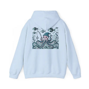 Oceanic Adventure Hoodie - Beach Vibes Whale Art Comfort - Dipaliz - Hoodies