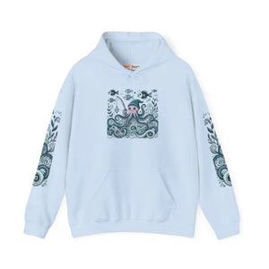 Oceanic Adventure Hoodie - Beach Vibes Whale Art Comfort - Dipaliz - Hoodies