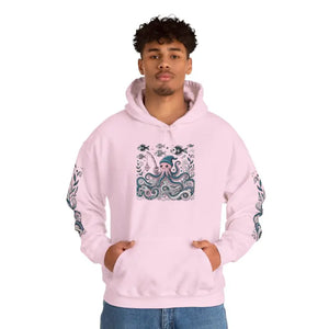 Oceanic Adventure Hoodie - Beach Vibes Whale Art Comfort - Dipaliz - Hoodies