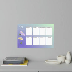Wall Decals October Planner Durable Polyester - Dipaliz - Home Decor