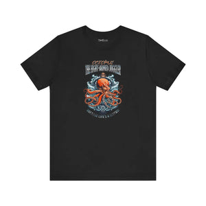 Soft Cotton T-shirt - Octopus Funny Eight Arm - Dipaliz - T-shirts