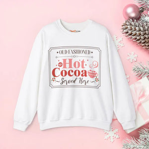 Old Fashioned Hot Cocoa Heavy Blend Crewneck Sweatshirt - Dipaliz - s / White - Sweatshirts