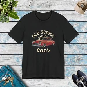 Old School Cool Car Vintage Vibes Unisex Jersey Tee - Dipaliz - Black / s - T-shirts