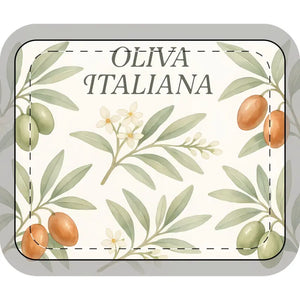 Italiana Leather Placemat - Italian Countryside Design - Dipaliz - 9’’ x 7.5’’ - Home Decor