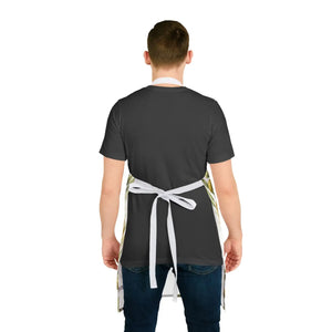 Olive Branch Apron, Mediterranean Kitchen Floral Print Cooking - Aprons