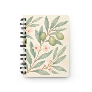 Olive Branch Spiral Journal Glossy Laminated Cover - Dipaliz - one Size - Journals