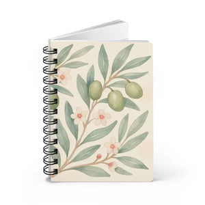 Olive Branch Spiral Journal Glossy Laminated Cover - Dipaliz - one Size - Journals