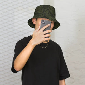 Tropical Olive Reversible Bucket Hat Polyester - Dipaliz - Hats