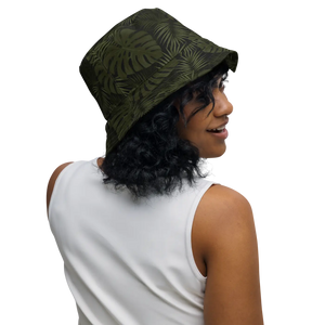 Tropical Olive Reversible Bucket Hat Polyester - Dipaliz - Hats