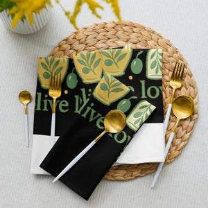 Olives Clutter Core Cloth Napkin Set - Lightweight Elegance - Dipaliz - Napkins