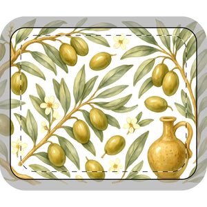Custom Leather Placemat – Olive Oil Design - Dipaliz - Placemats