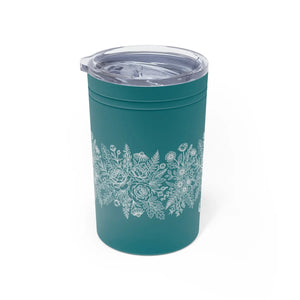 Olivia Floral Insulated Tumbler, 11oz Personalized Travel Cup - Tumblers