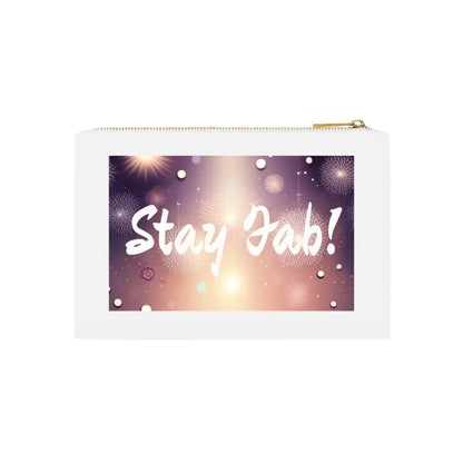 Elevate your Glam with a Cotton Canvas Cosmetic Bag - White / one Size Bags