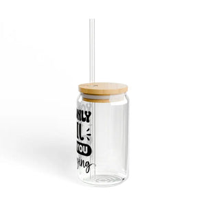 Bpa-free Sipper Glass 16oz with Bamboo Lid - Dipaliz - Tumblers