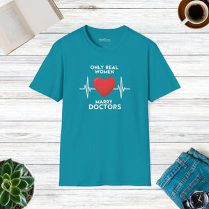 Doctors Heart Tee - Soft Cotton Unisex Comfort - Dipaliz - Tropical Blue / s - T-shirts