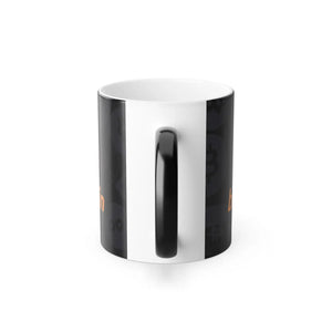 Vibrant Orange Bitcoin Mug - Heat Reactive Ceramic - Dipaliz - Mugs