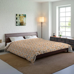Orange Butterfly Floral Comforter – Microfiber - Dipaliz - Quilts & Comforters