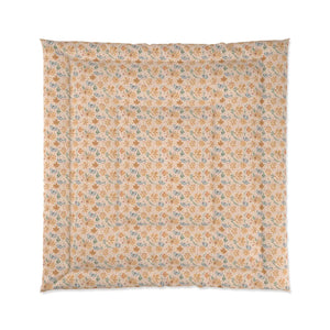 Orange Butterfly Floral Comforter – Microfiber - Dipaliz - Quilts & Comforters