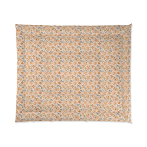 Orange Butterfly Floral Comforter – Microfiber - Dipaliz - Quilts & Comforters