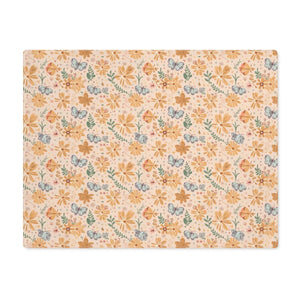 Orange Butterfly Floral Placemats – Cotton - Dipaliz