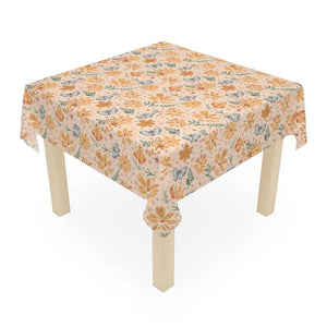 Orange Butterfly Floral Tablecloth - Vibrant Dining Decor - Dipaliz - one Size / White - Tablecloths
