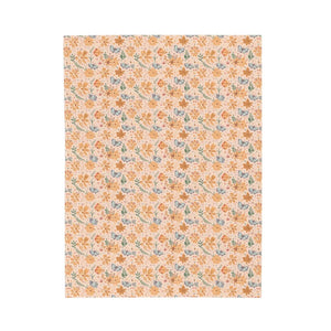 Orange Butterfly Floral Velveteen Plush Blanket - Dipaliz - Blankets