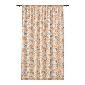 Vibrant Butterfly Floral Curtains Polyester 50x84 - Dipaliz