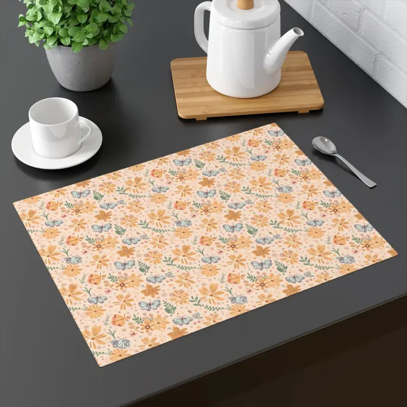 Brighten your Table with Butterfly Floral Placemats - 18’’ × 14’’ Home Decor